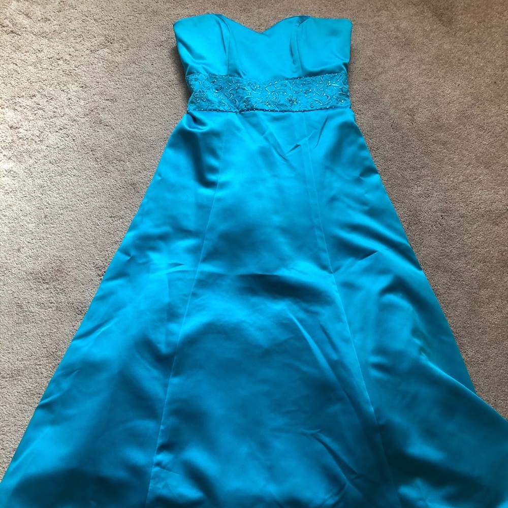David’s Bridal Bridesmaid Dress - Teal - Size 2